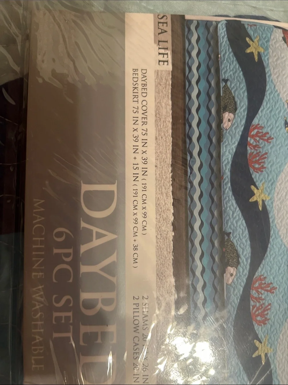 Aqua Blue Daybed 6-Piece Comforter Set